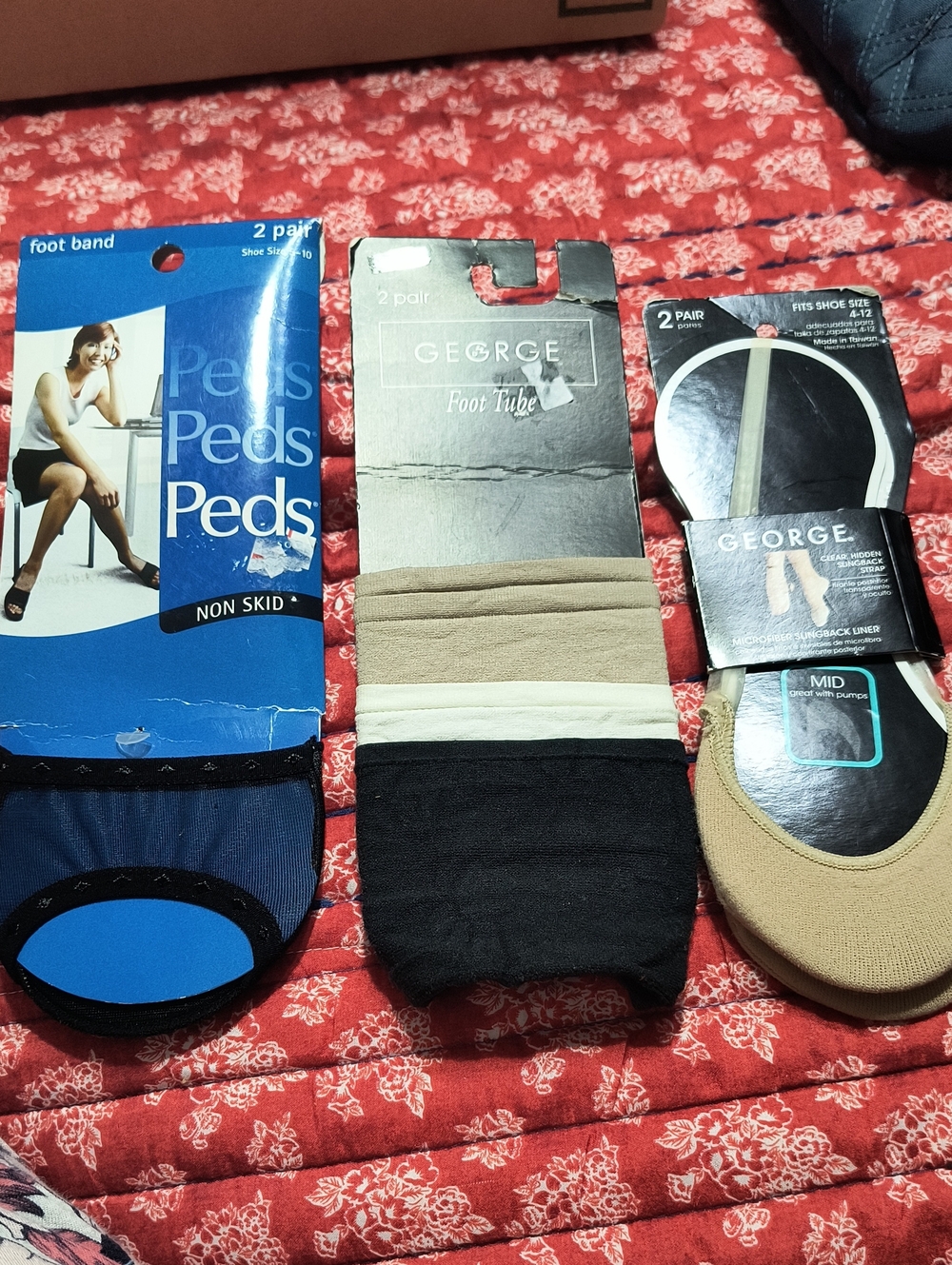 Bundle Of Foot Tubes. Some Non Skid And Other With Straps, All NEW